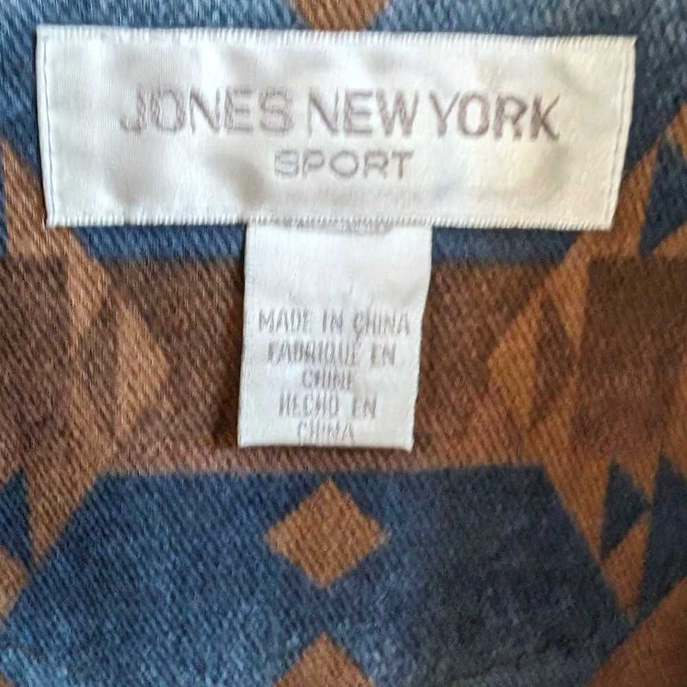 Jones NY Tribal Jacket Shawl Collar Western Women… - image 7