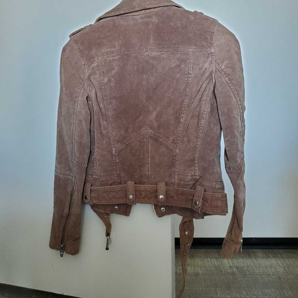 NEW blank nyc coffee bean suede moto jacket xs - image 4