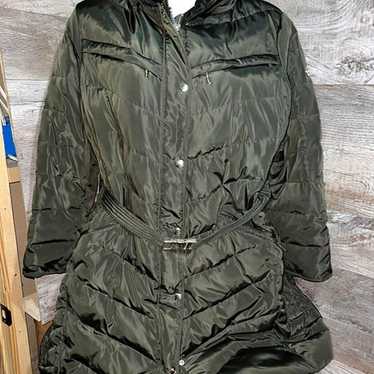 Michael Kors green down filled parka