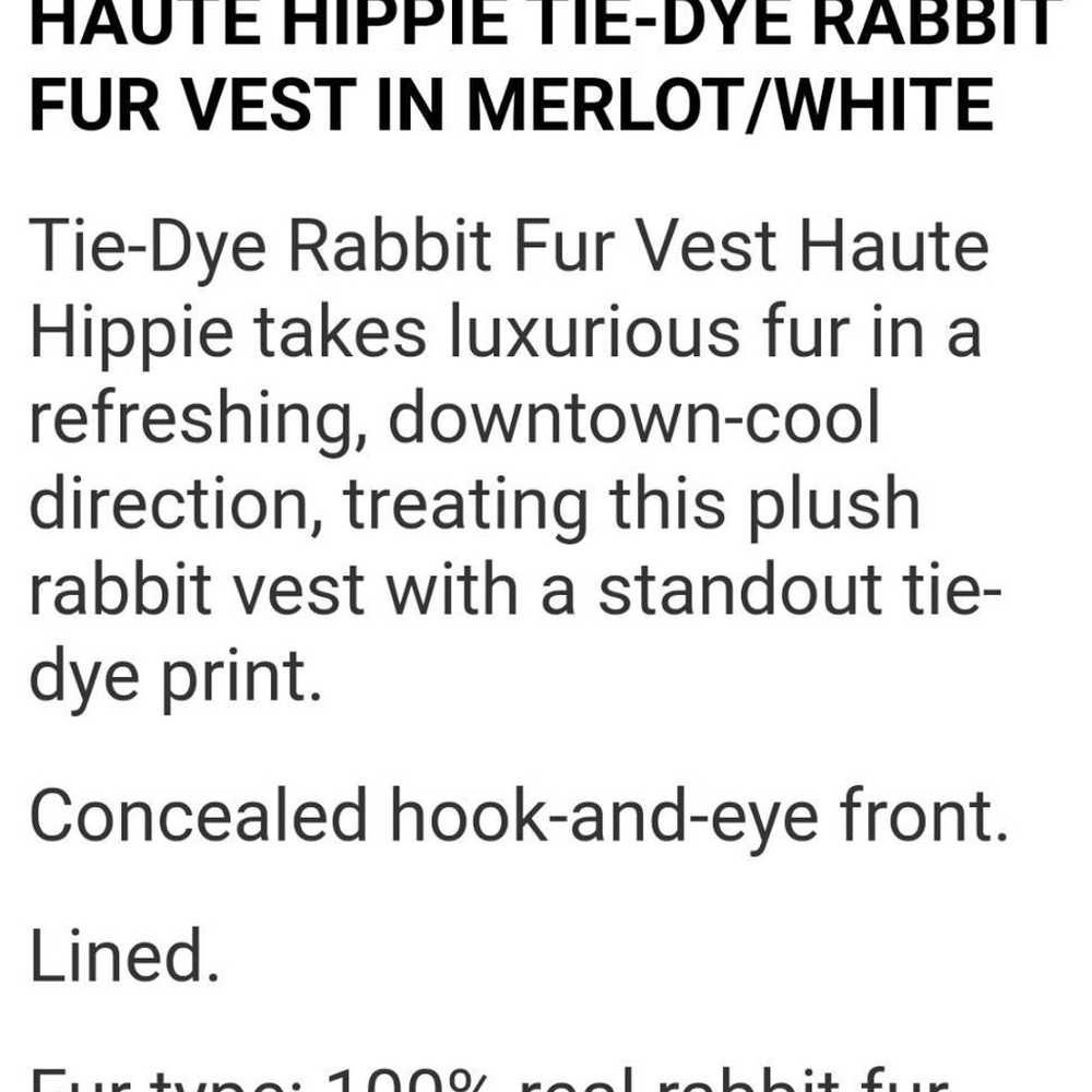 Haute Hippie Rabbit Fur Vest - image 8
