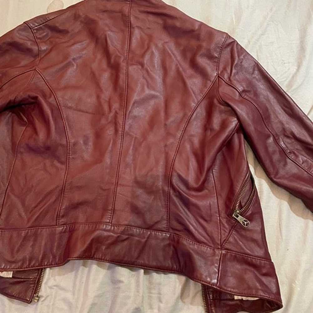 Miss Top Gun 100% Genuine Leather Red Jacket! - P… - image 10