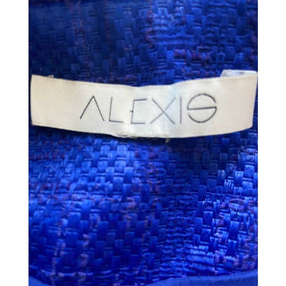 Alexis Cobalt Blue Motorcycle Cropped Jacket Small - image 3