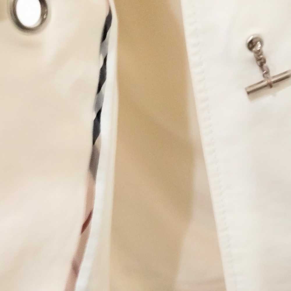 Vintage Burberry Women's White Coat Sm - image 8