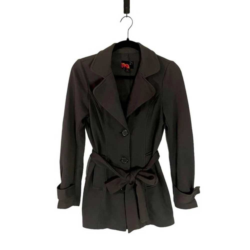 Lightweight sweatshirt trench coat in charcoal gr… - image 1