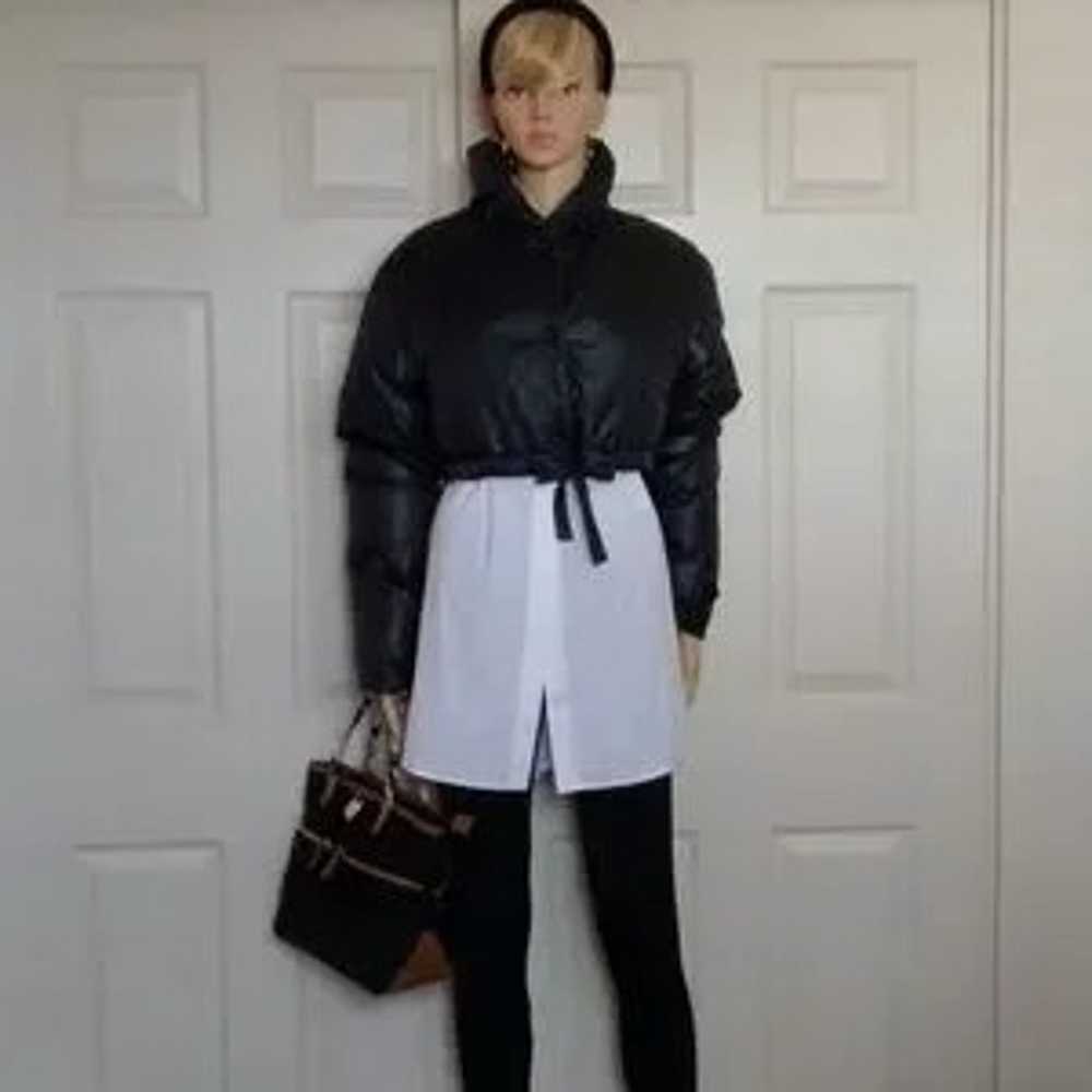Guess black cropped puffer jacket w/Micheal Kors … - image 3