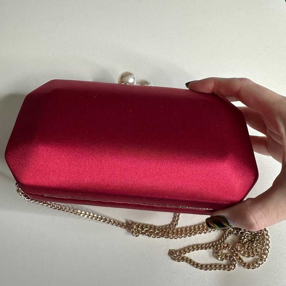 Vintage Red Stain Small Crossbody Purse Large Pea… - image 7