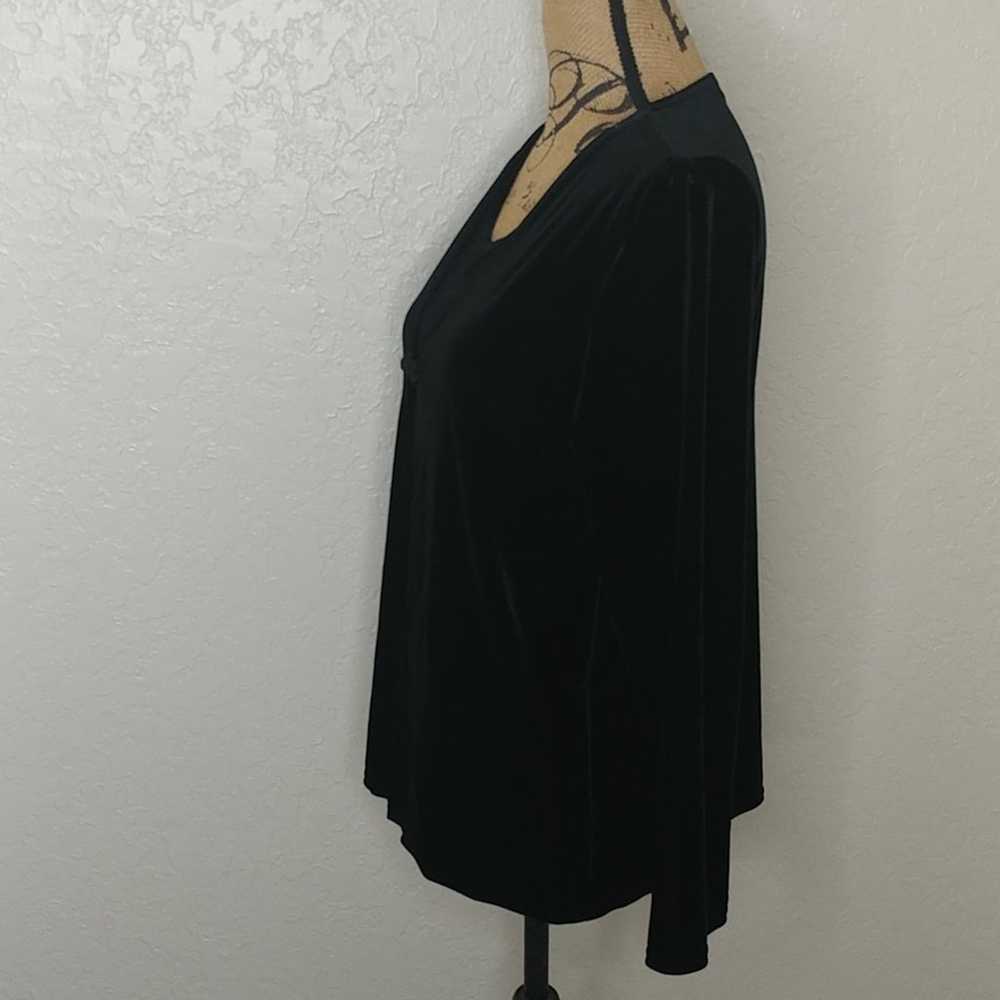 Kathie Lee Collection Top Black Size M - image 5