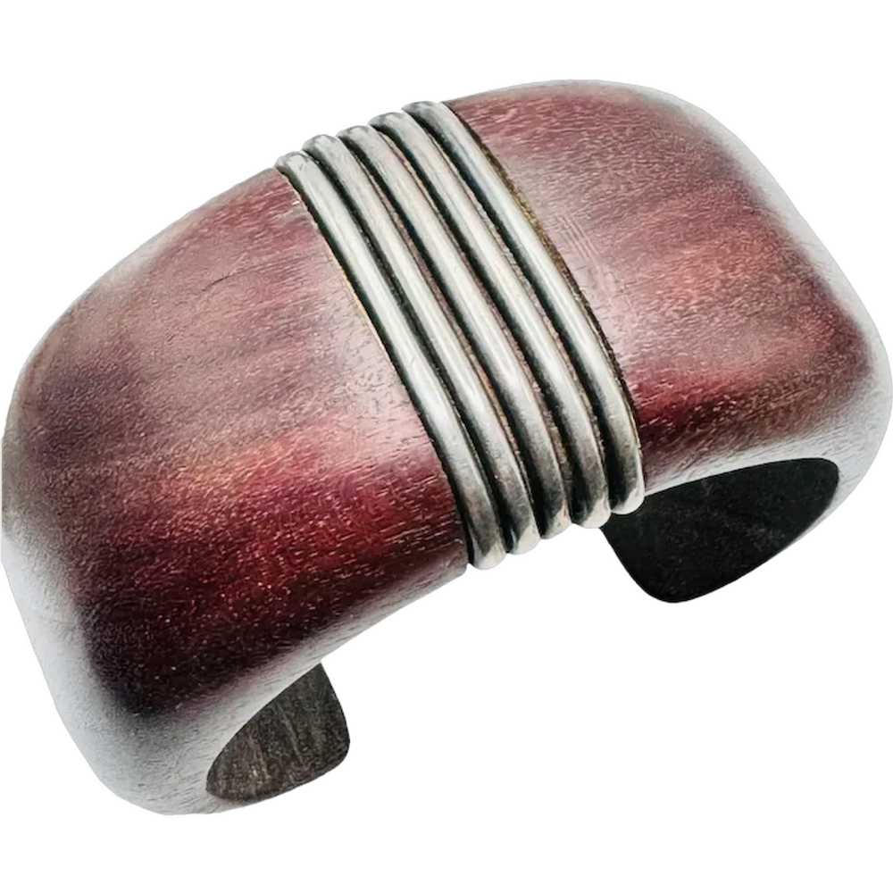 William Spratling Sterling Silver Rosewood Cuff B… - image 1