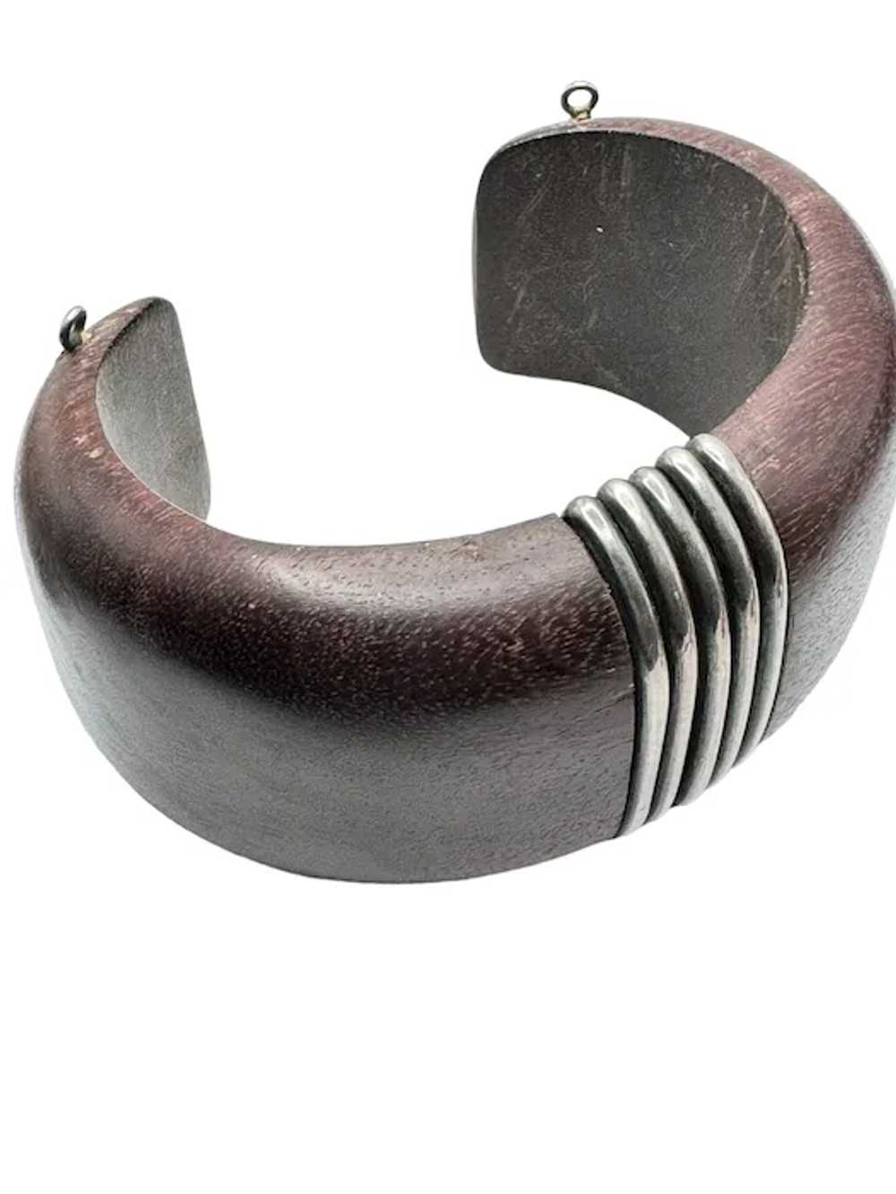 William Spratling Sterling Silver Rosewood Cuff B… - image 3