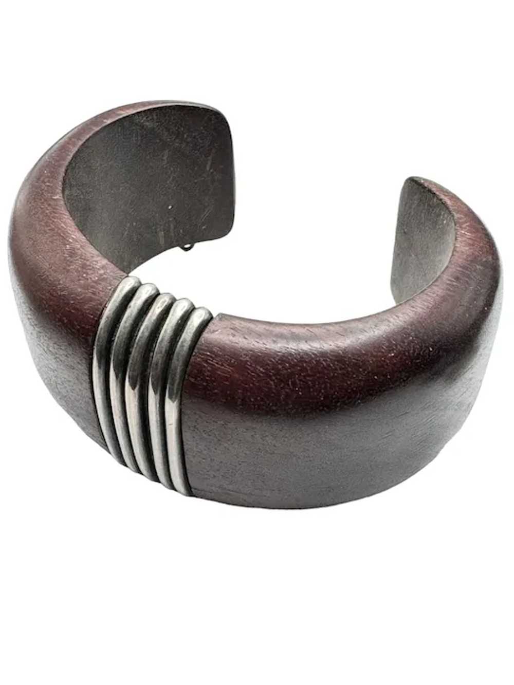 William Spratling Sterling Silver Rosewood Cuff B… - image 4