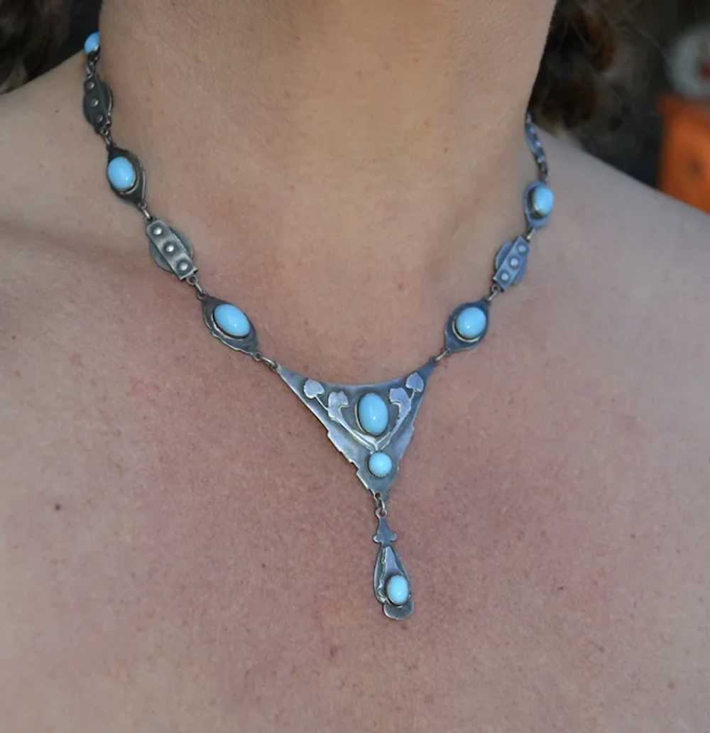 Fabulous Arts and Crafts Era Sterling Silver Neck… - image 3