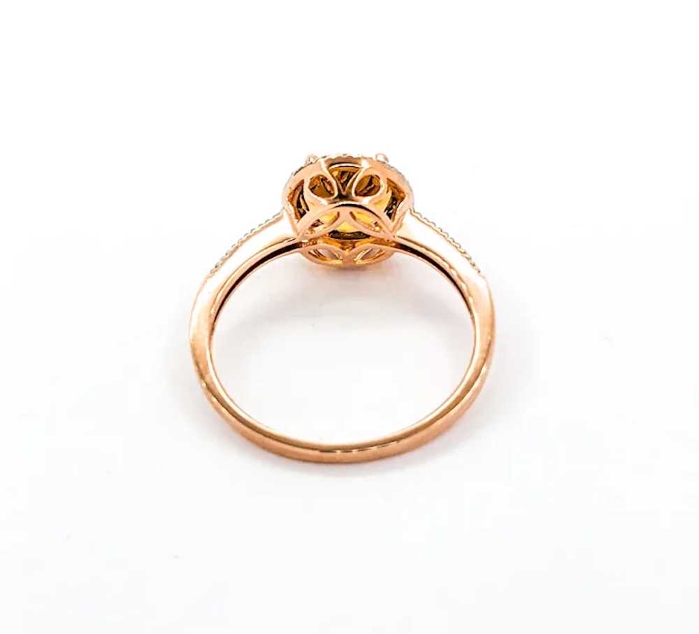 1.22ct Citrine & Diamond Ring In Rose Gold - image 10