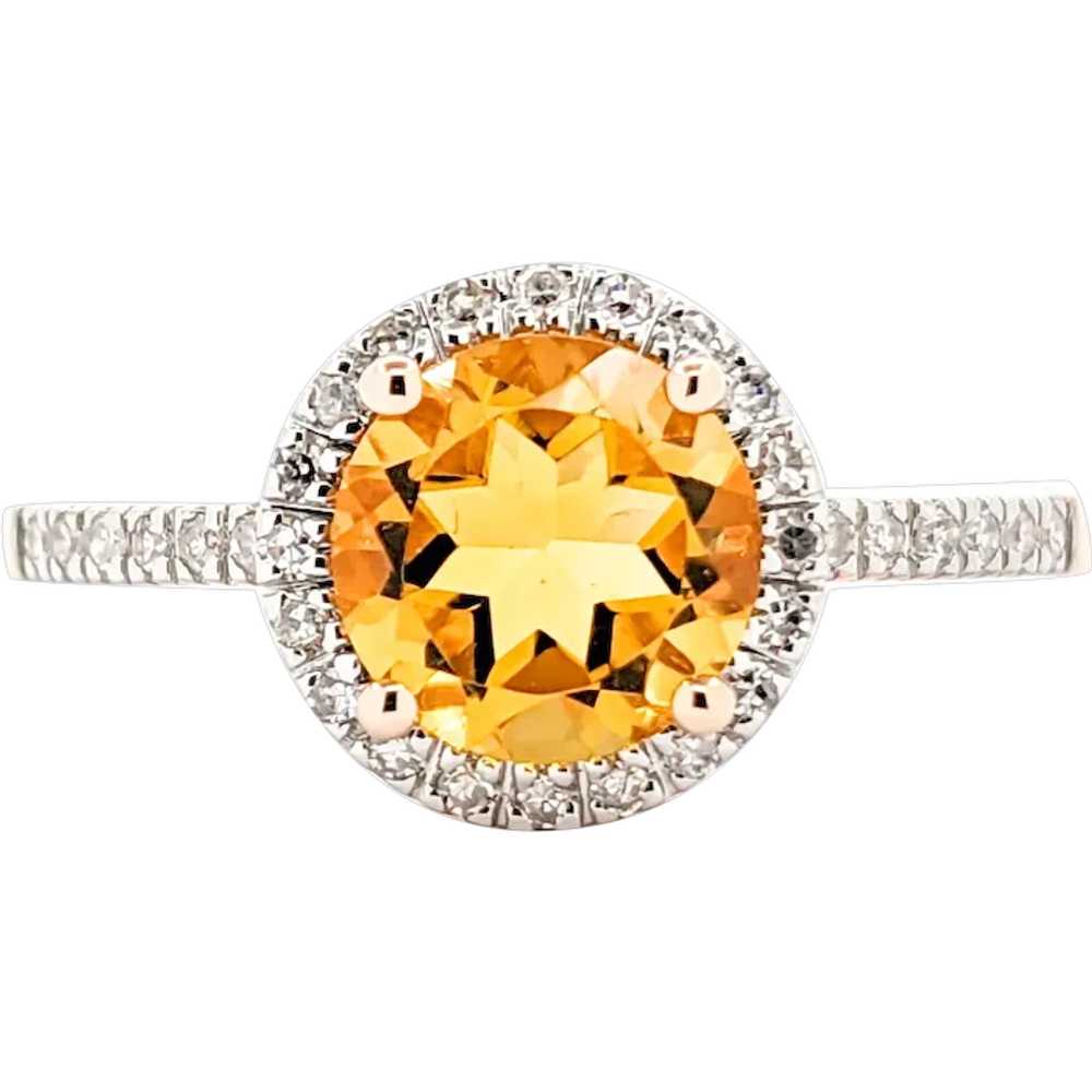 1.22ct Citrine & Diamond Ring In Rose Gold - image 1