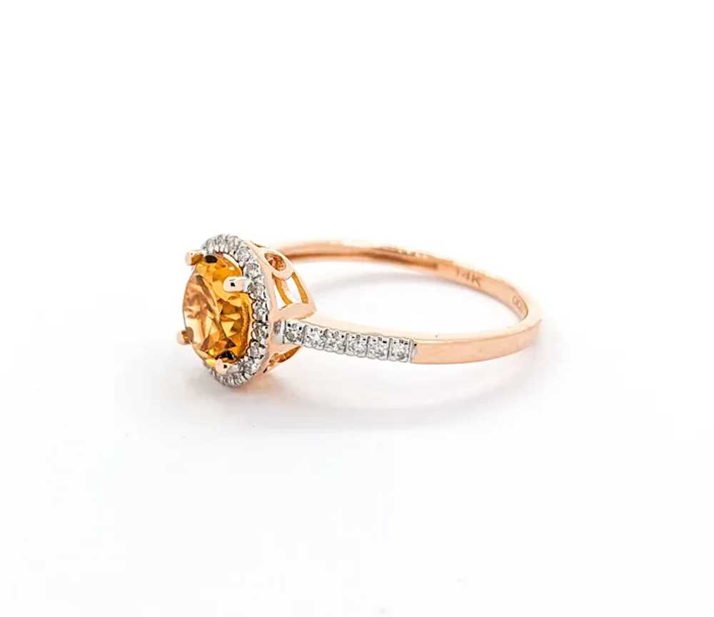 1.22ct Citrine & Diamond Ring In Rose Gold - image 7