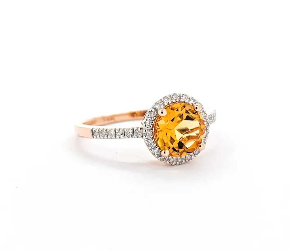 1.22ct Citrine & Diamond Ring In Rose Gold - image 8