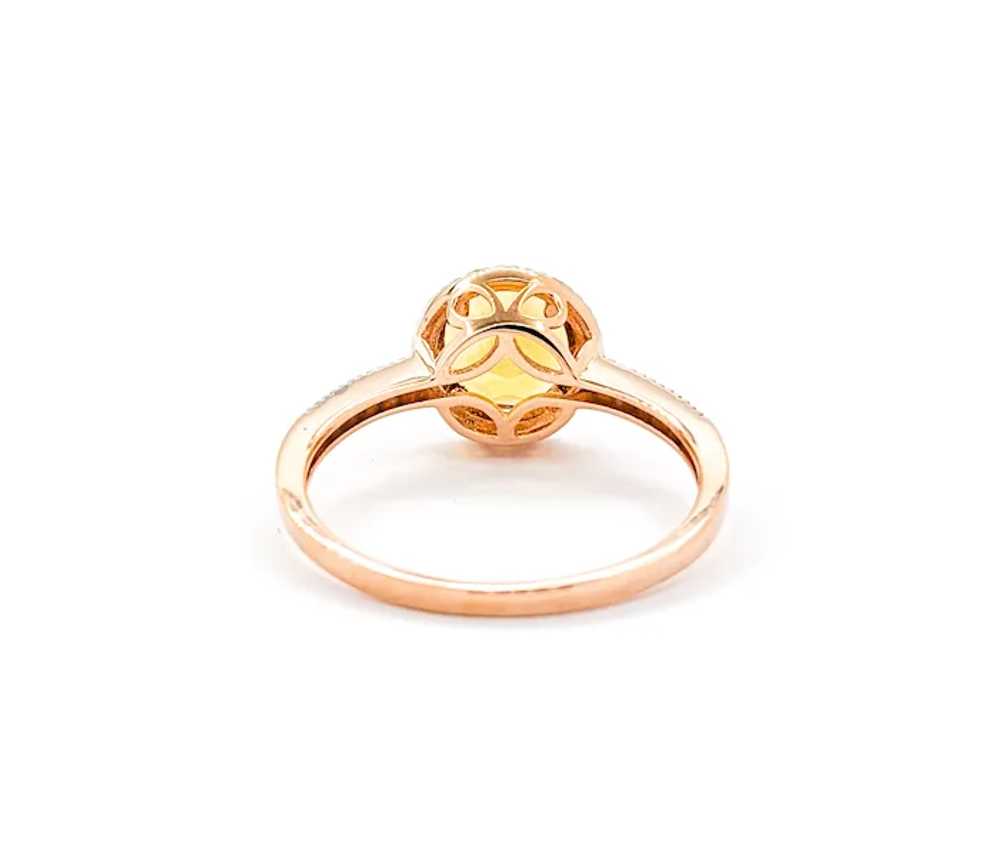 1.22ct Citrine & Diamond Ring In Rose Gold - image 9