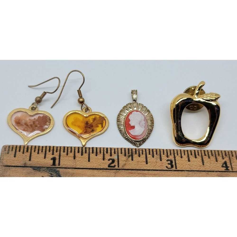 Vtg Jewelry Lot Potion Bottle Pendant & Earrings … - image 3