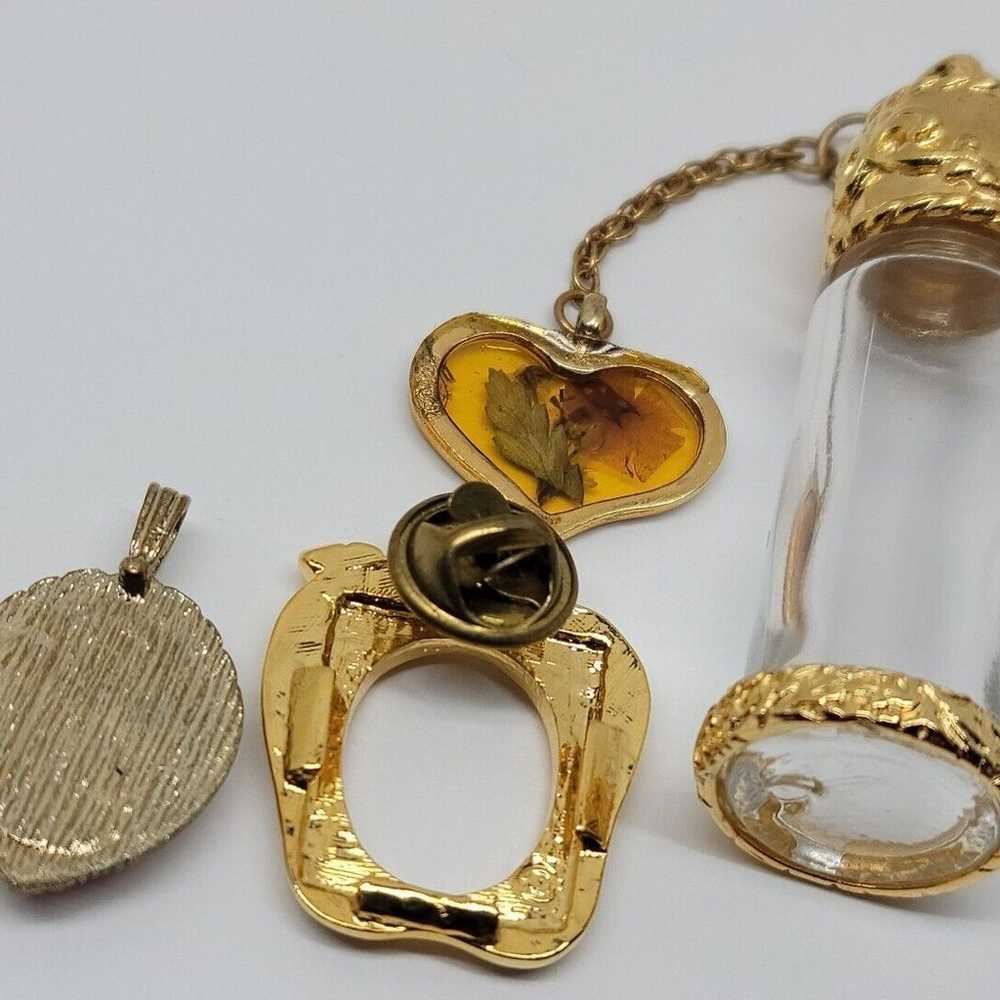 Vtg Jewelry Lot Potion Bottle Pendant & Earrings … - image 7