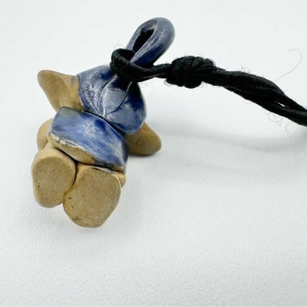 Vintage Baby Troll Clay Crystal Pendant Necklace - image 5