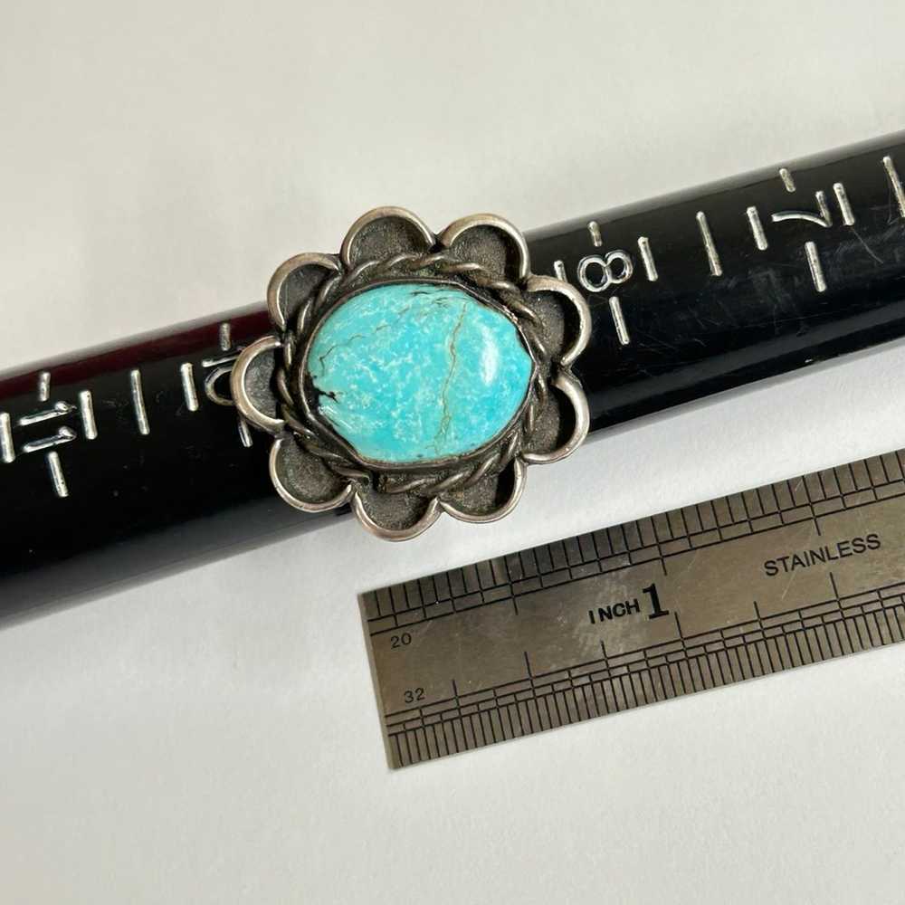 Turquoise Ring Sterling Silver - Size 9 - image 7