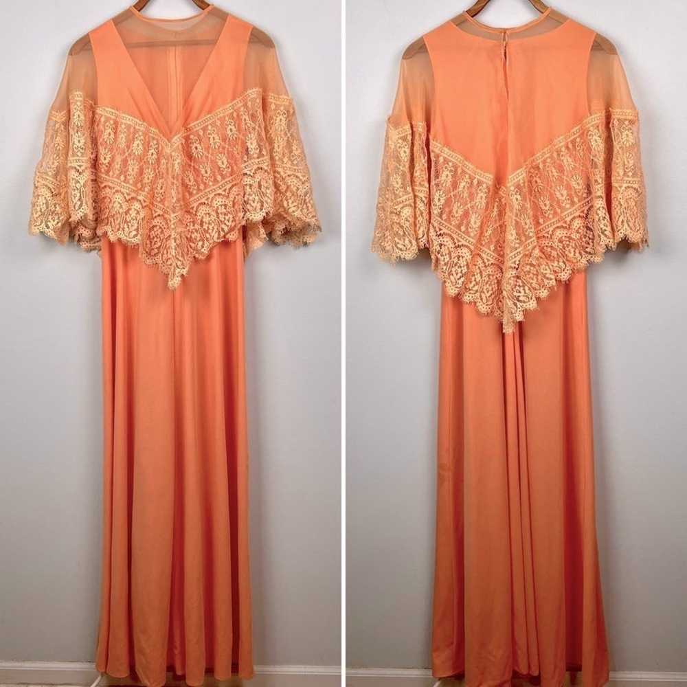 Vintage Union made floor length formal gown with … - image 1