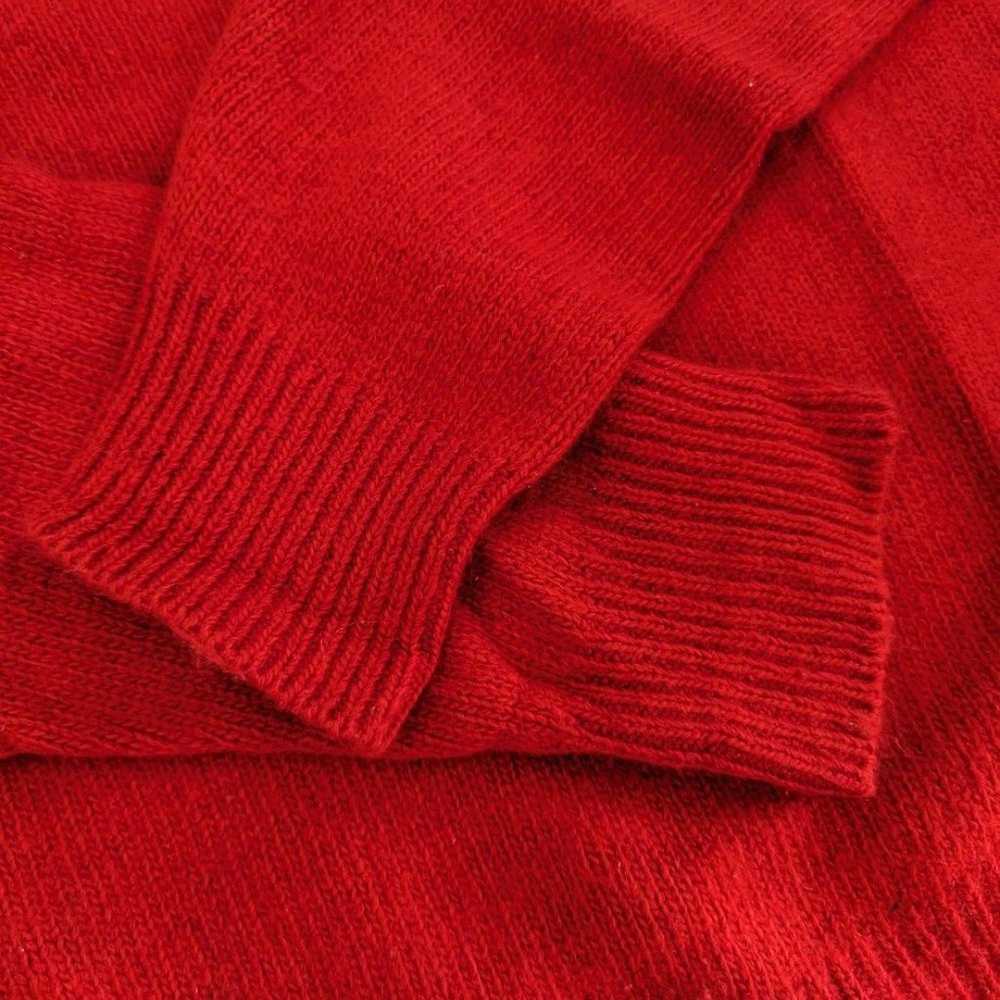 Hunt Club Silk Angora blend Red Orange Vintage Sw… - image 4