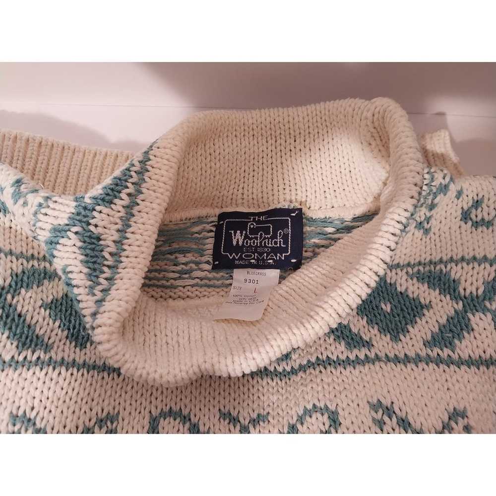 Woolrich Woman Ski Sweater Bluegrass white and bl… - image 2