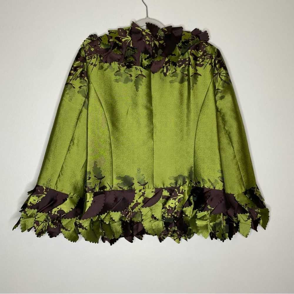 Nubiano NY Set Green  Ruffle Blazer Jacket Button… - image 6