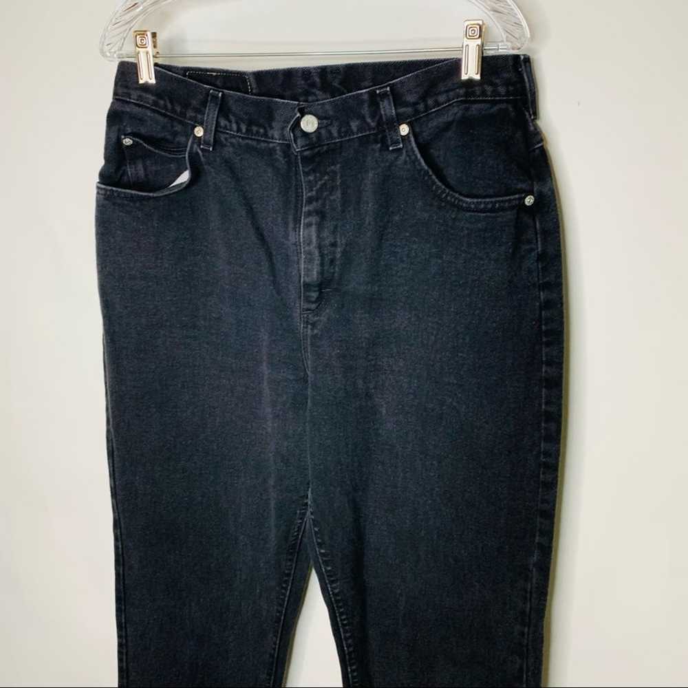 Vintage Black Lee Jeans Hi Waisted waist 33" - image 3