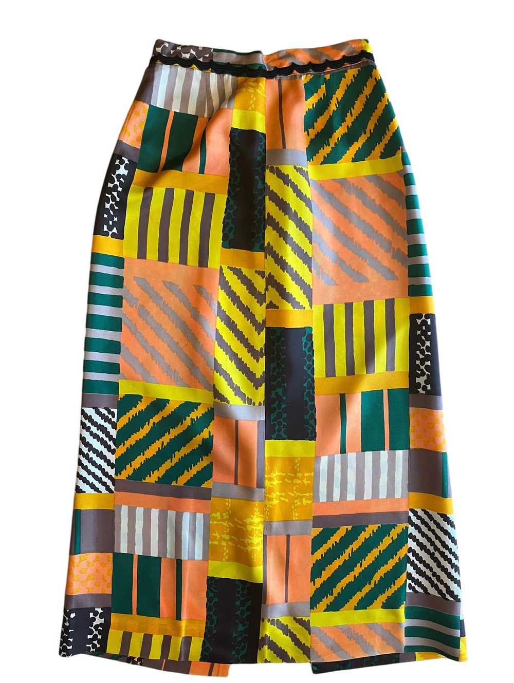 Patchwork Square Maxi Skirt - image 1