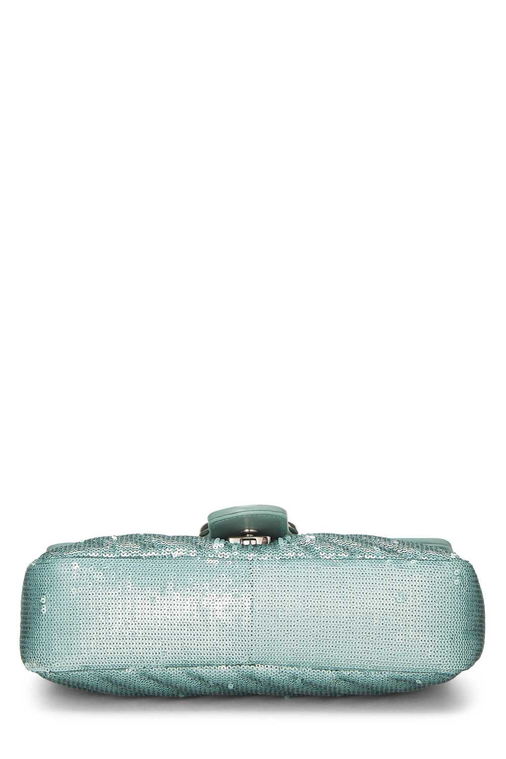 Blue Sequin GG Marmont Shoulder Bag Mini - image 5