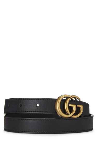 Black Gucci Signature Leather Belt 85