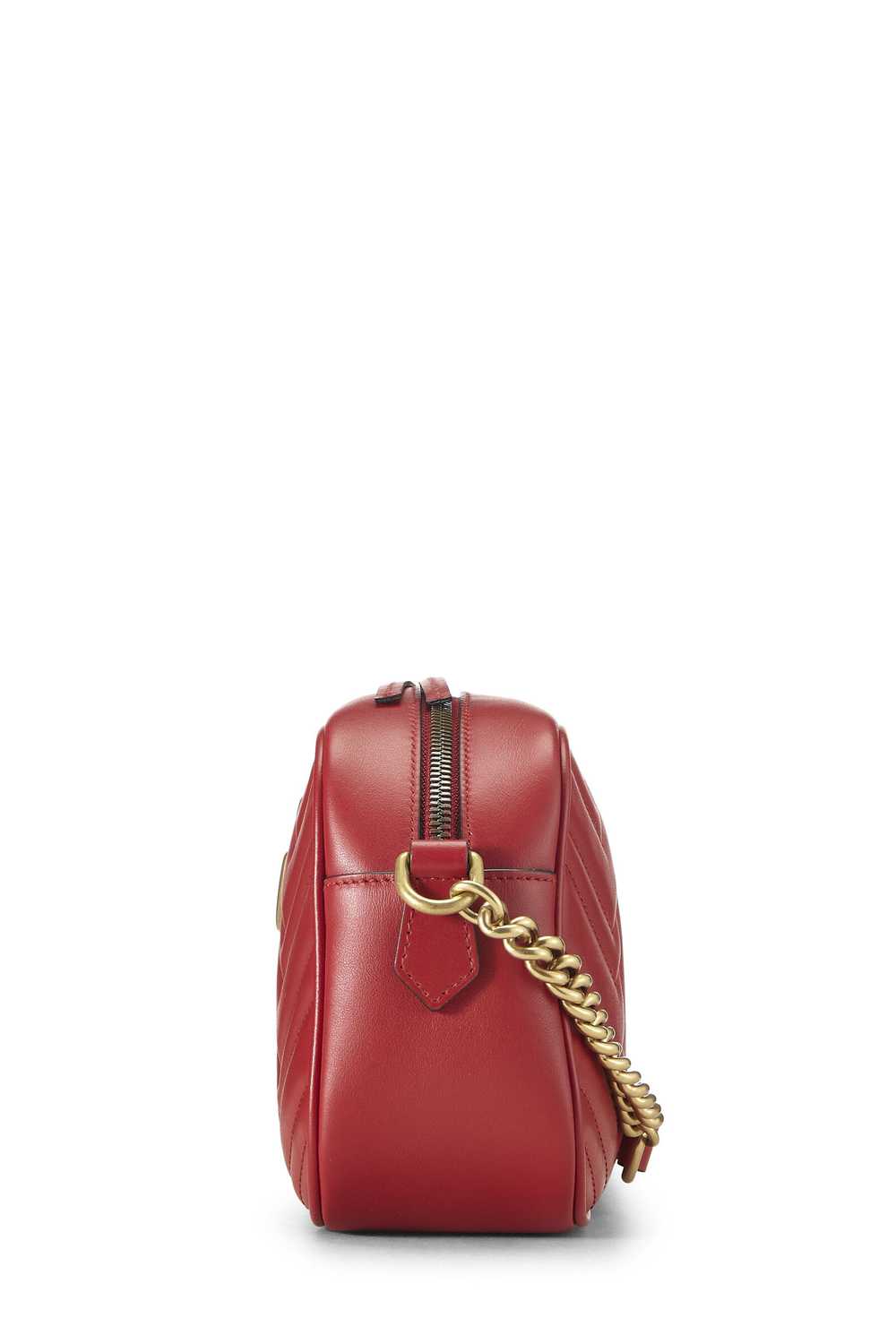 Red Leather GG Marmont Crossbody Bag Small - image 3