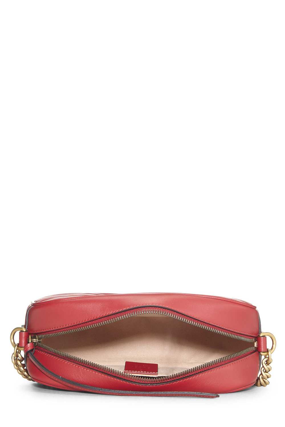 Red Leather GG Marmont Crossbody Bag Small - image 6