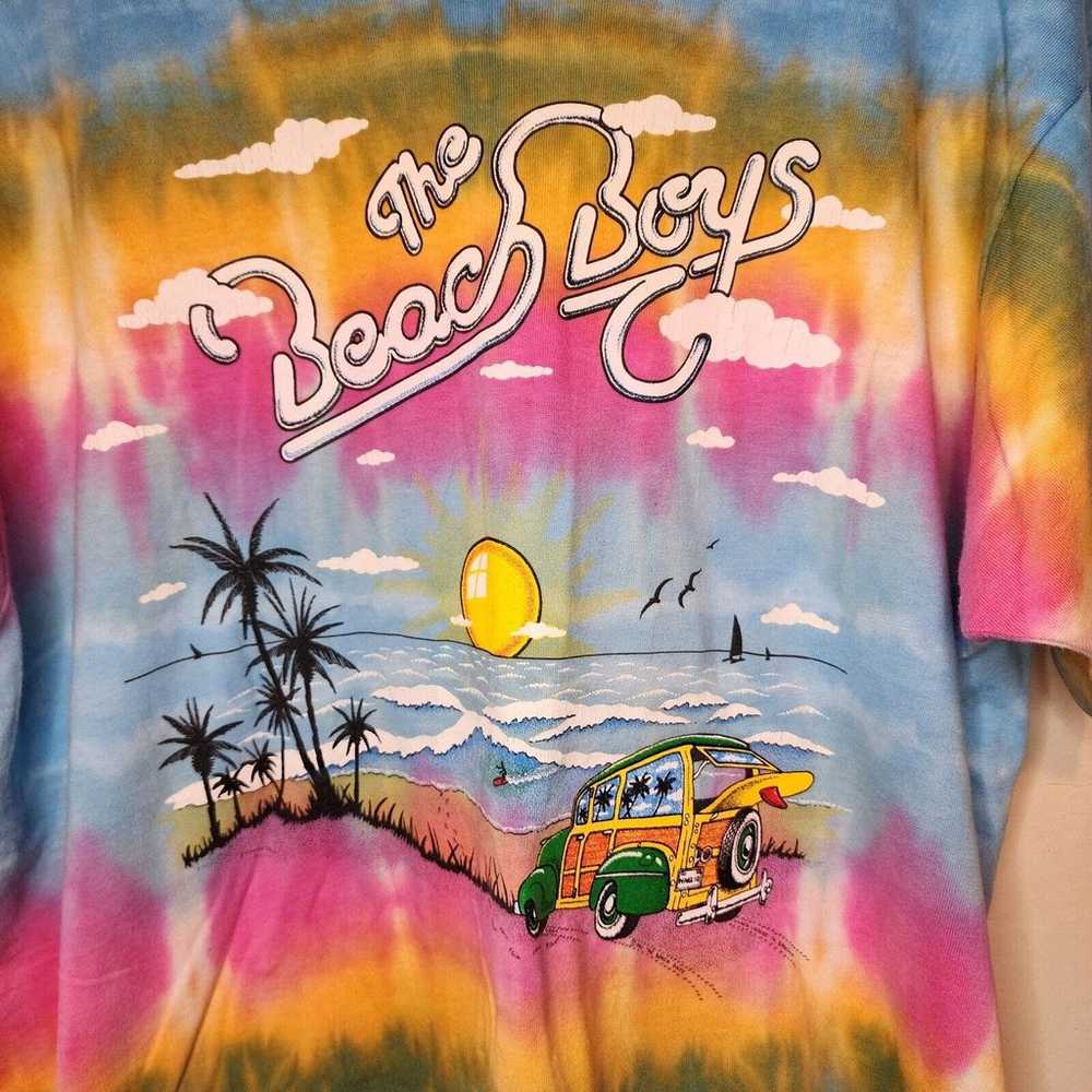 Vintage 90s Beach Boys Band Shirt 1993 Tie Dye XL… - image 2