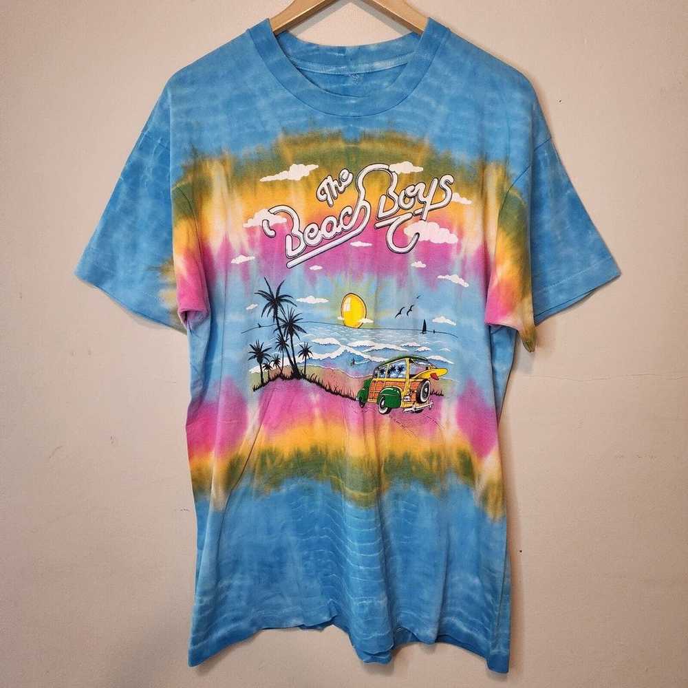 Vintage 90s Beach Boys Band Shirt 1993 Tie Dye XL… - image 9