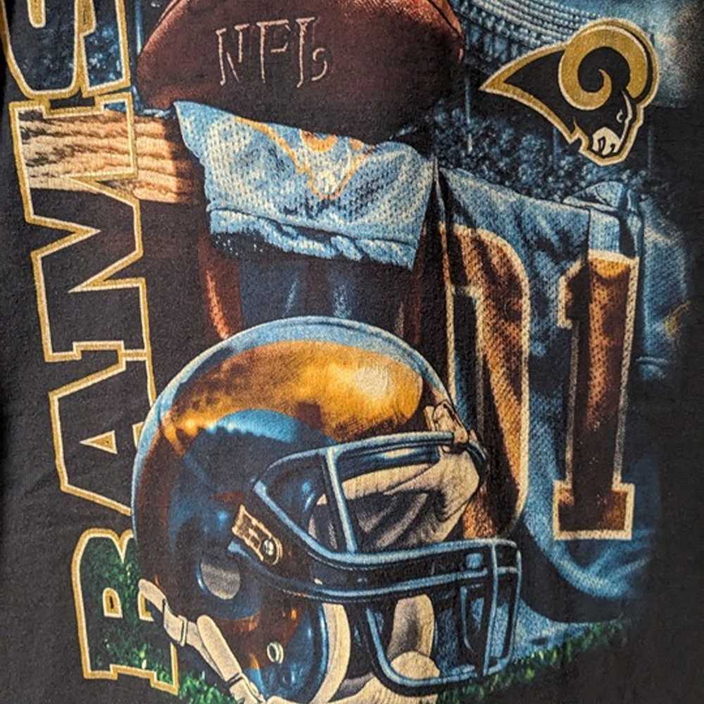 Vintage Y2K NFL Football St Louis Rams Blue XX-La… - image 2
