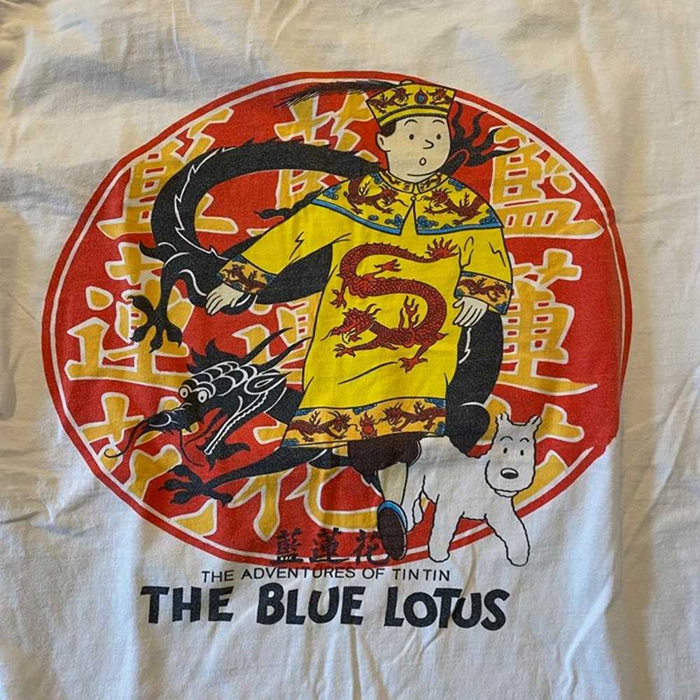Vintage 90s The Adventure of Tintin The Blue Lotus - image 2