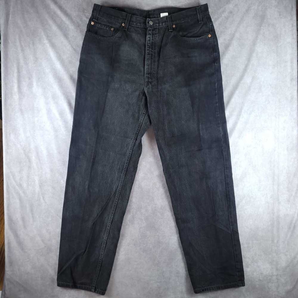 Vtg Levis Mens 38x34 550 Jeans Black Relaxed Fit … - image 1