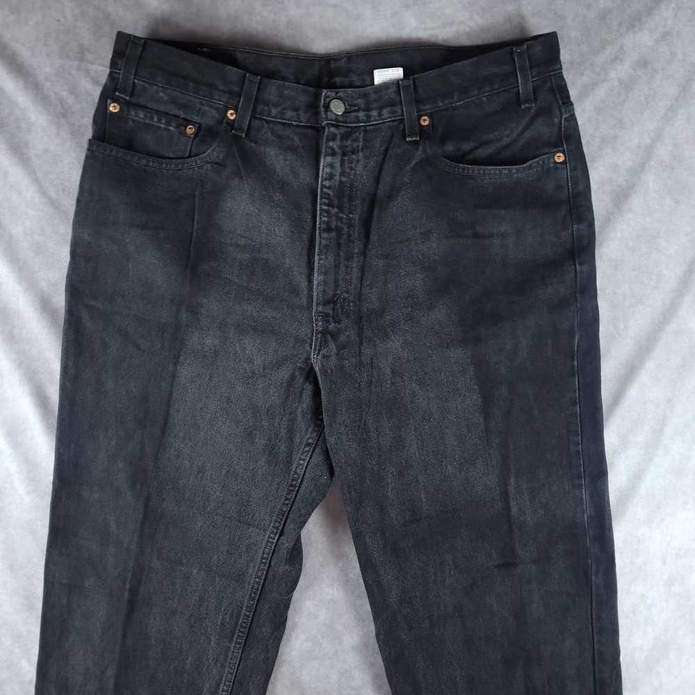 Vtg Levis Mens 38x34 550 Jeans Black Relaxed Fit … - image 2