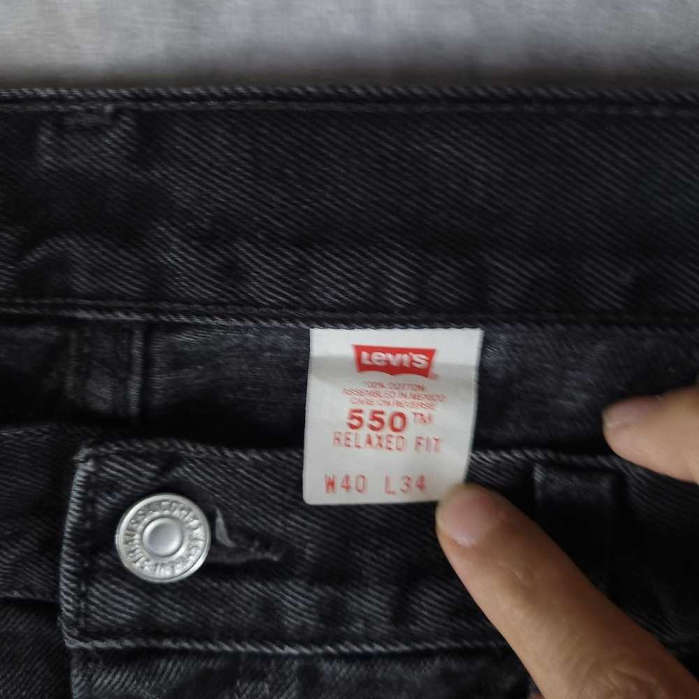 Vtg Levis Mens 38x34 550 Jeans Black Relaxed Fit … - image 9