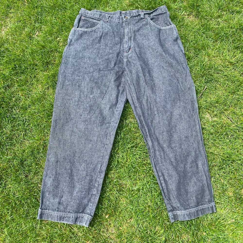 Vintage Embroidered Wide Leg Carpenter Jeans - image 2