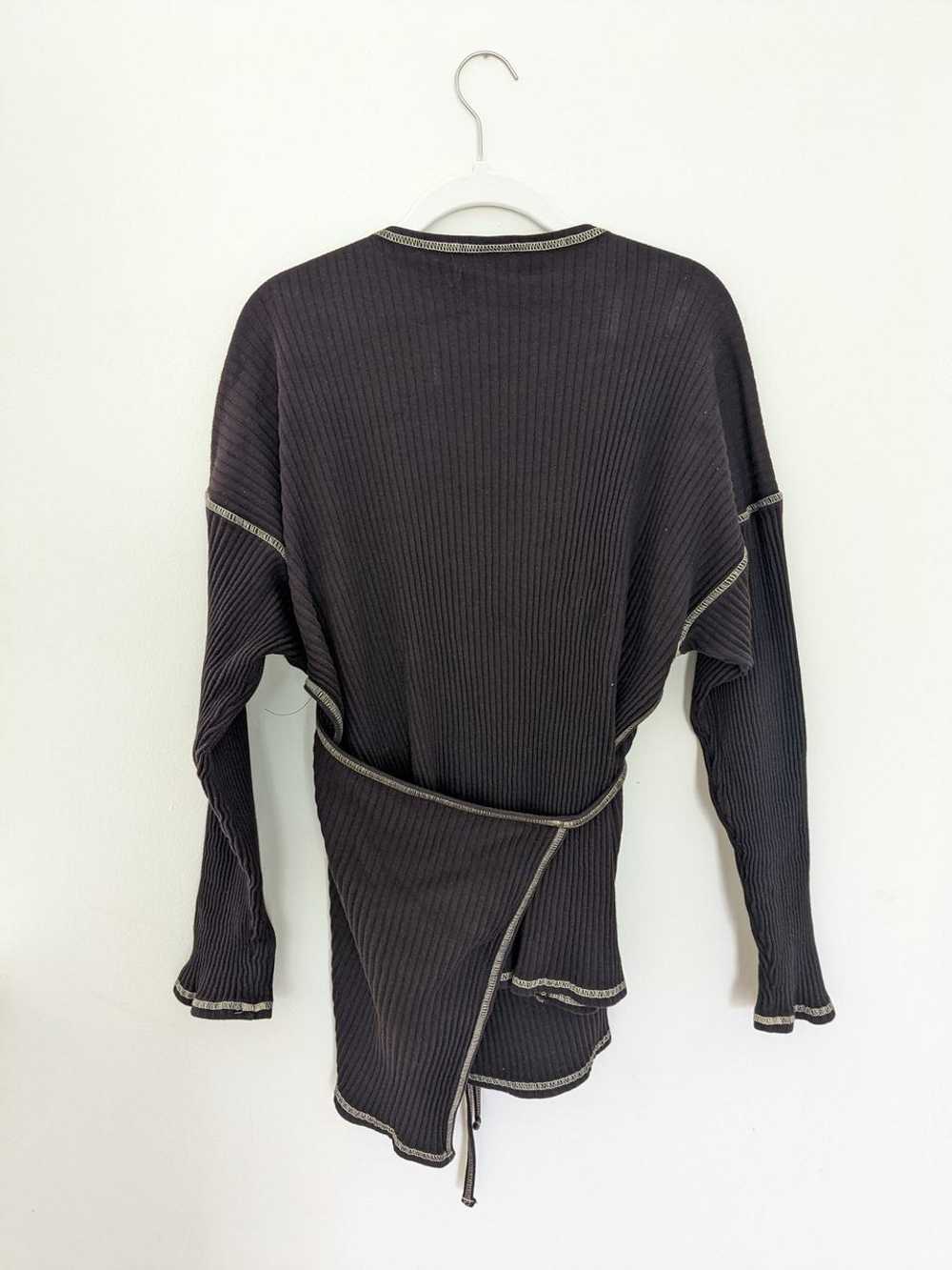 Baserange Belted ribbed organic cotton-jersey top… - image 2