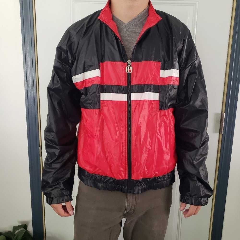 90s Red and Black Windbreaker - image 1