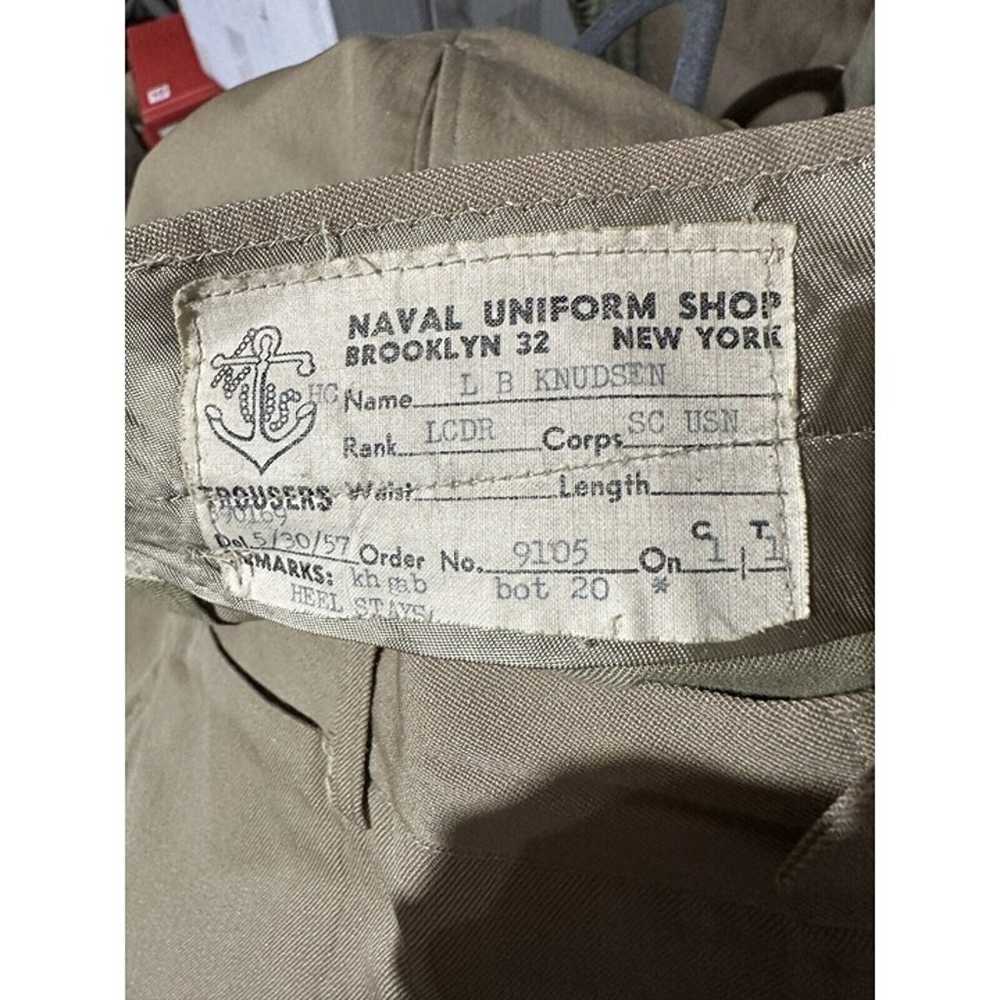Vintage 1950s US Navy Officers LCDR Khaki Dress J… - image 12