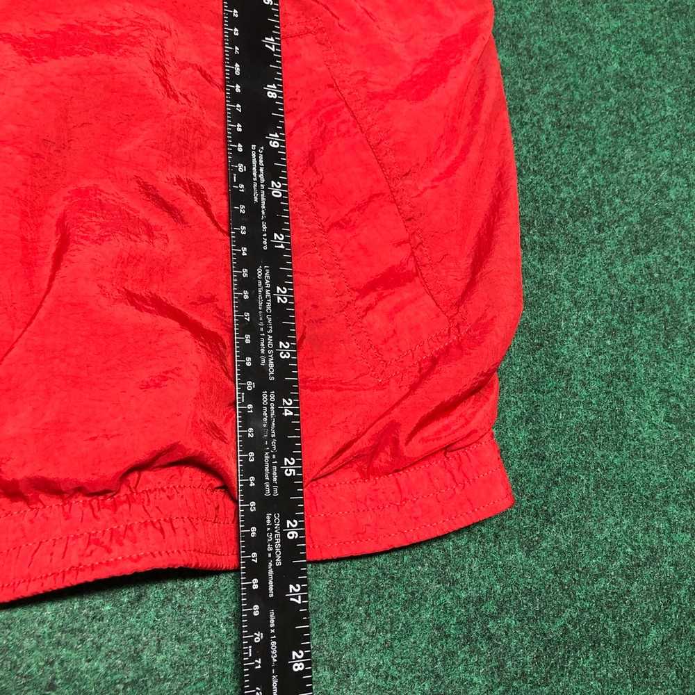 Vintage 90s Nike Windbreaker Jacket Red Mens L Li… - image 11