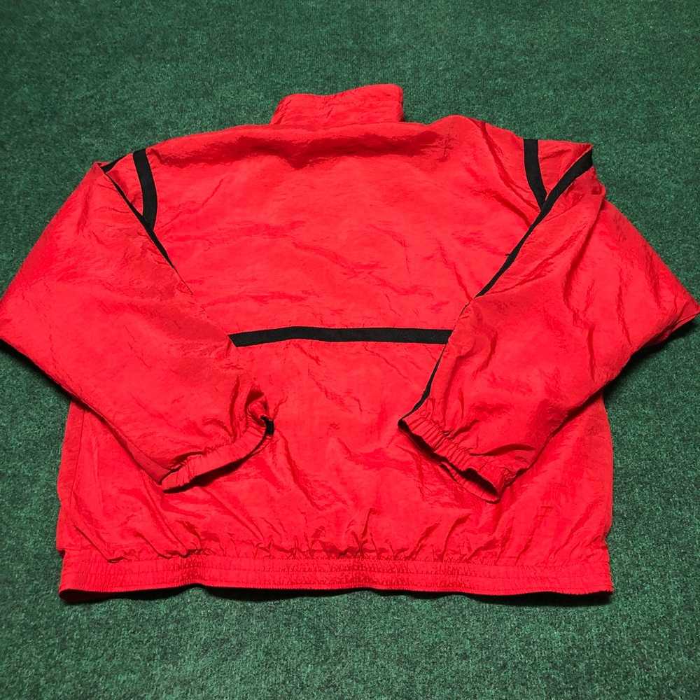 Vintage 90s Nike Windbreaker Jacket Red Mens L Li… - image 2