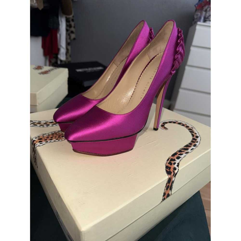 Charlotte Olympia Dolly velvet heels - image 3