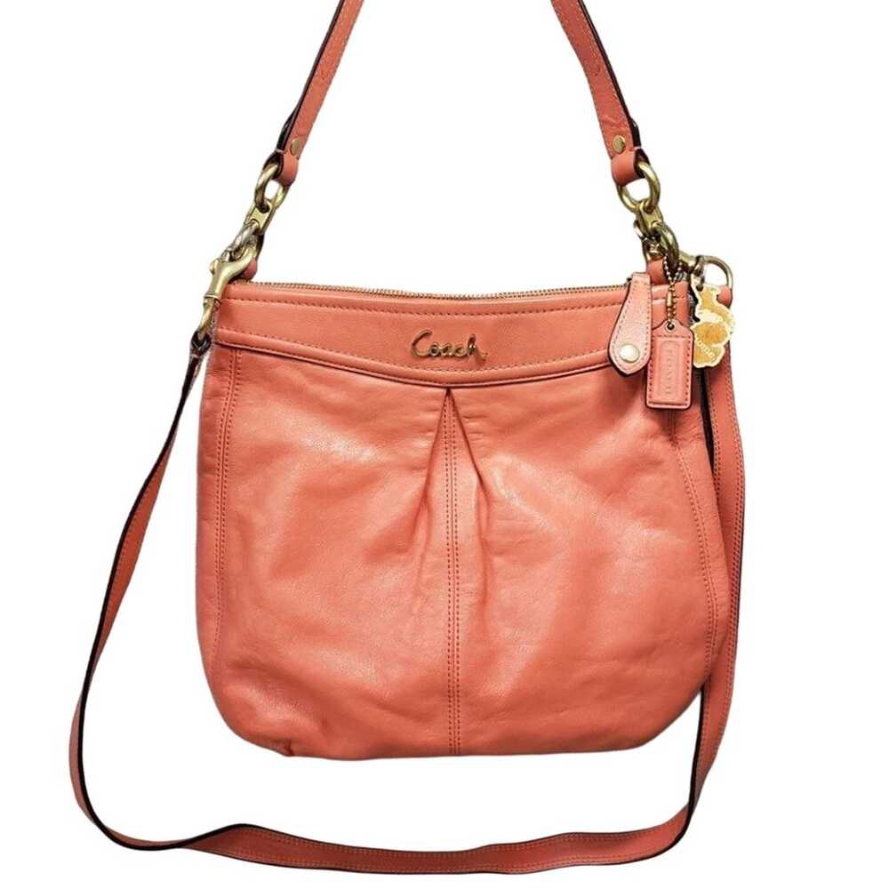 Coach Pink Leather Crossbody Bag Purse - image 1