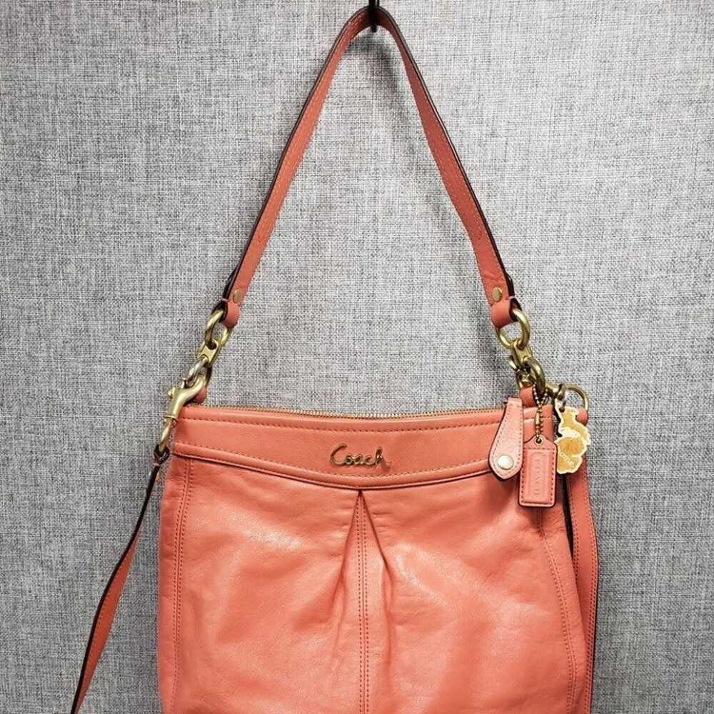 Coach Pink Leather Crossbody Bag Purse - image 2
